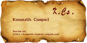 Kossuth Csepel névjegykártya